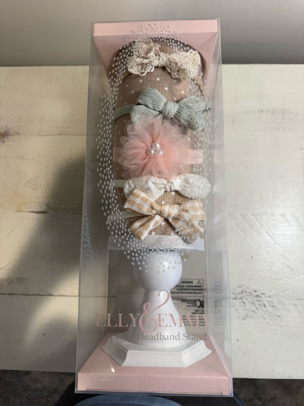 Elly & Emmy My First Headband Stand with 5 Assorted Baby Girl Headbands Set